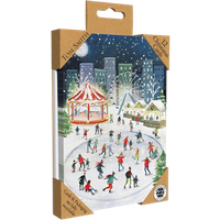 tom smith luxury christmas card ice skating rink – 12 pcs