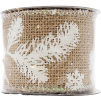 decoris decorative ribbon nature – snow & spruce