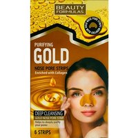 beauty formulas gold nose strips – 6 pcs