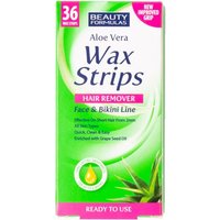 beauty formulas aloe vera bikini line wax strips – 36 pcs