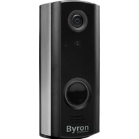 byron wireless wifi & video doorbell – black