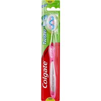 colgate twister medium toothbrush – pink