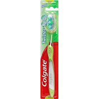 Colgate Twister Medium Toothbrush - Green colgate twister medium toothbrush – green