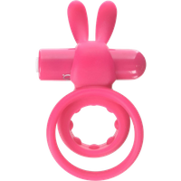 screaming o charged ohare rechargeable wearable rabbit vibrator double ring – pink
