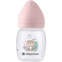 kikka boo anti colic savanna pink baby feeding bottle – 180ml