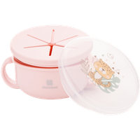 kikka boo 2 in 1 snack bowl – savanna pink