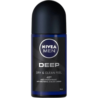 nivea men deep dry & clean feel anti perspirant roll on – 50 ml