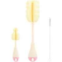 kikka boo bottle cleaning pink brush set – 3 pcs