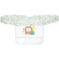 kikka boo eva long sleeve bib with catcher – savanna mint – 3 pcs