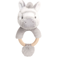 keel toys keeleco cuddle zebra ring rattle – 14cm