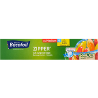 bacofoil zipper all purpose medium bags – 8 pcs