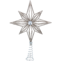 Gisela Graham Christmas Tree Star Gold Glitter with Diamond gisela graham christmas tree star gold glitter with diamond
