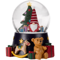 three kings musical led snow globe santa claus – 10cm