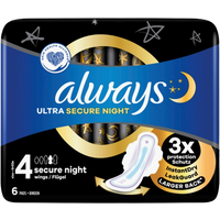 always ultra secure night bind 6 pcs