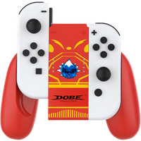 dobe charger grip for nintendo switch & oled red