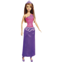 barbie doll ggj95 princess with brown hair