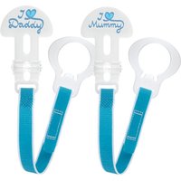 mam pacifier cord – 2 pcs – white & blue