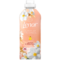 lenor jasmine & white cedar fabric conditioner – 858 ml