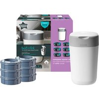 tommee tippee sangenic twist & click nappy pail + 6 refills