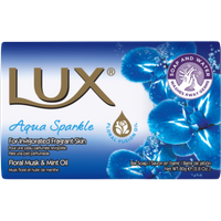 lux aqua sparkle blue soap bar – 80 g