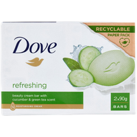 dove cucumber & green tea refreshing beauty cream bar soap – 2 x 90 g