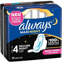 always maxi night size 4 sanitary pads with wings – 12 pcs