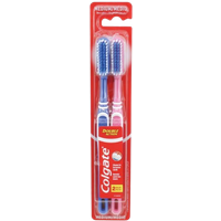 colgate double action medium toothbrush 18 cm – 2 pcs