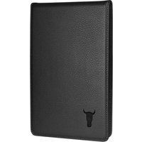 leather golf scorecard holder and yardage book cover – black