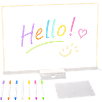 acrylic led writing board with usb power and markers