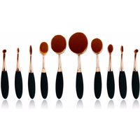 oval brushes gold – 10 pcs