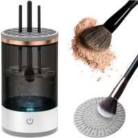 3-in-1 Automatic Rotating Cosmetic Brush Cleaner with Drying Holder 3 in 1 automatic rotating cosmetic brush cleaner with drying holder