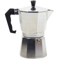 aluminium 6 cups stovetop espresso coffee maker – 300 ml
