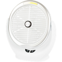 cordless standing desk fan with rechargeable battery and led light