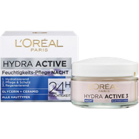 l’oréal paris hydra active 3 night moisturising face cream for all skin types – 50 ml