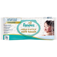Pampers Aqua Soft Touch Baby Wet Wipes - 48 pcs pampers aqua soft touch baby wet wipes – 48 pcs