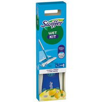 swiffer wet kit floor mop starter kit with 6 wet refills