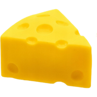 squishy slow rise cheese wedge squeeze toy – 4 × 8 cm