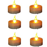 led battery operated tealight mega 6 pcs