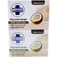curalene coconut oil glycerine soap twin pack – 2 x 100 g