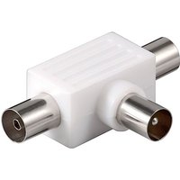 Goobay Coaxial T-Adapter - Two female/One male goobay coaxial t adapter – two female/one male