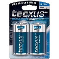tecxus alkaline maximum d/lr20 batteries – 2 pcs