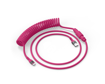 coiled cable: bright pink