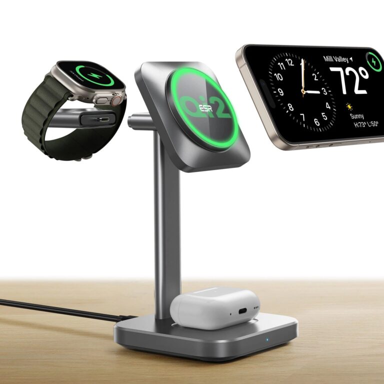 qi2 3 in 1 watch wireless charging set (halolock) – grey – us plug – grey / us plug