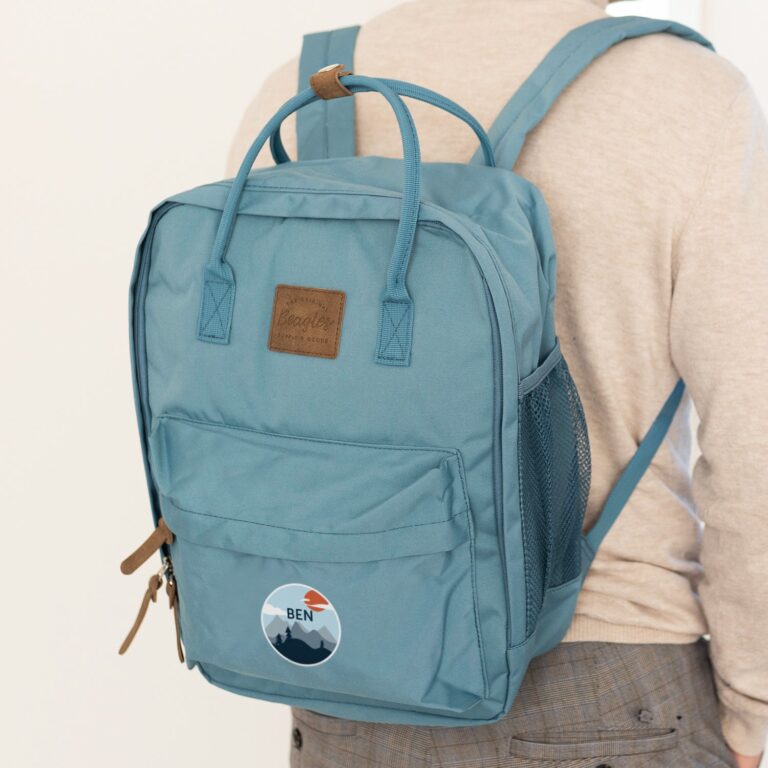Personalised name backpack - Blue personalised name backpack – blue