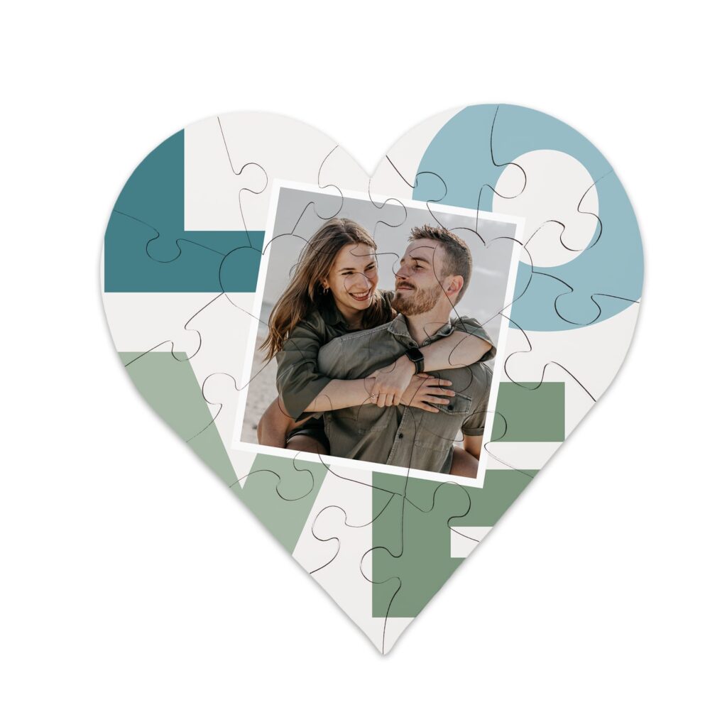 Personalised jigsaw puzzle - Heart - 23 pcs personalised jigsaw puzzle – heart – 23 pcs