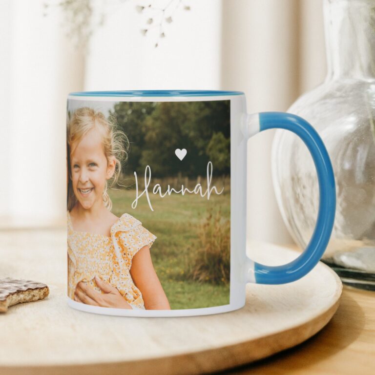 personalised mug – blue
