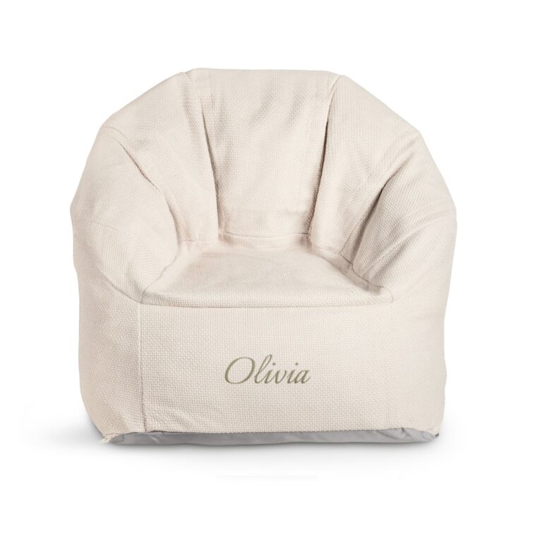 personalised children's chair – beige – embroidered