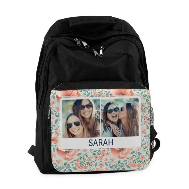 Personalised backpack - Black personalised backpack – black