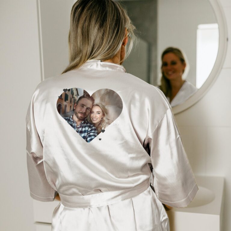 personalised kimono – white