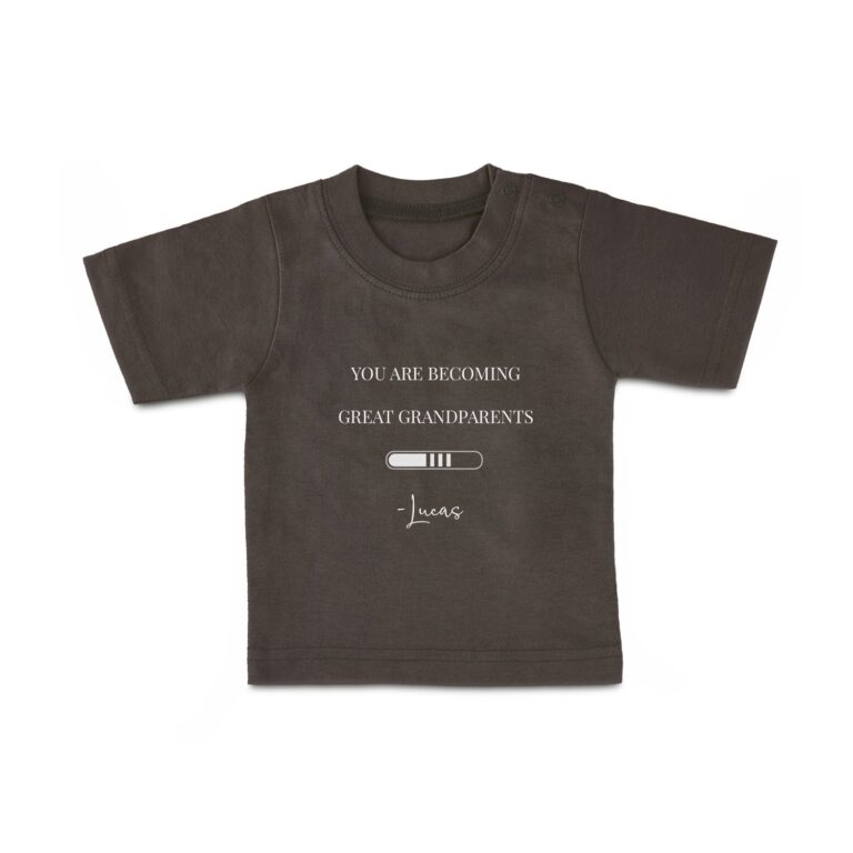 baby t shirt – printed – short sleeves – antracite – 50/56